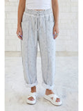 Floral Print Elastic Waist Regular Fit Pants